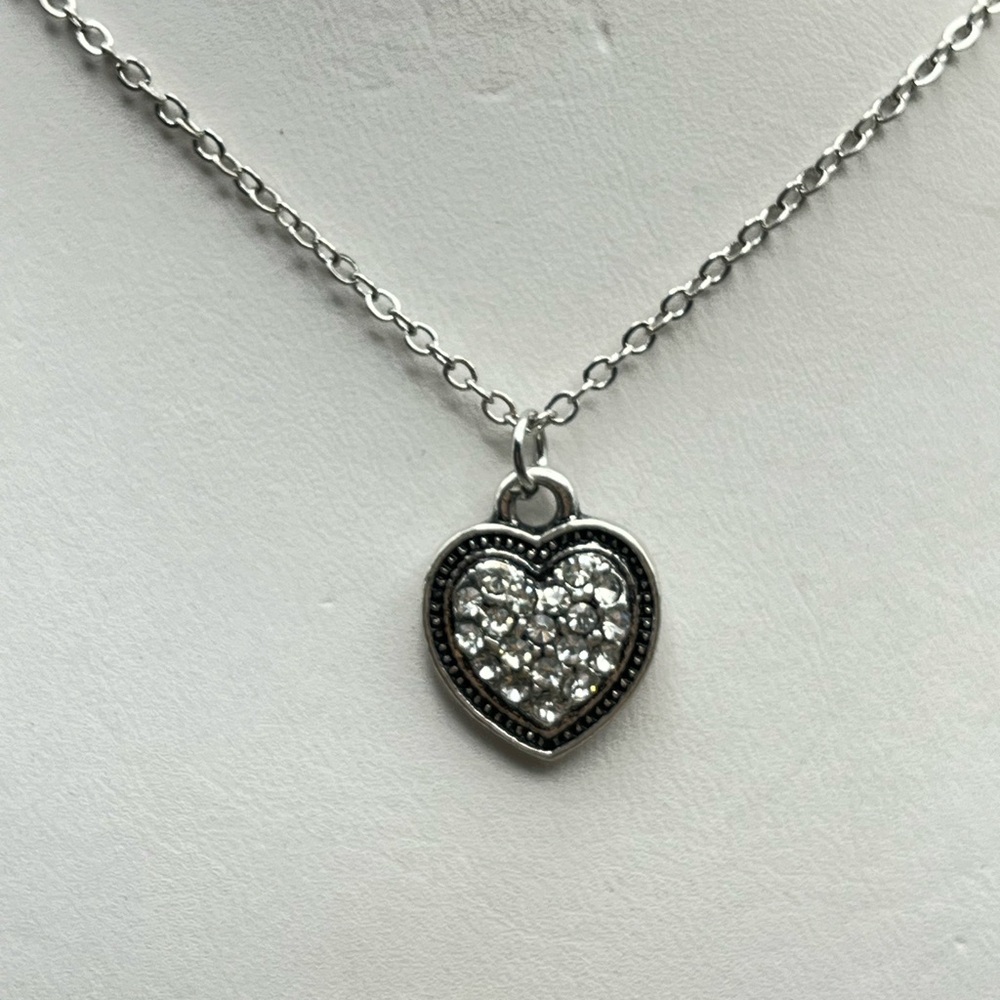 Silver Heart Pendant Necklace